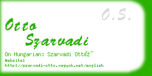 otto szarvadi business card